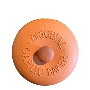 Original Garlic Baker Terracotta Unglazed Exterior Vintage 1993